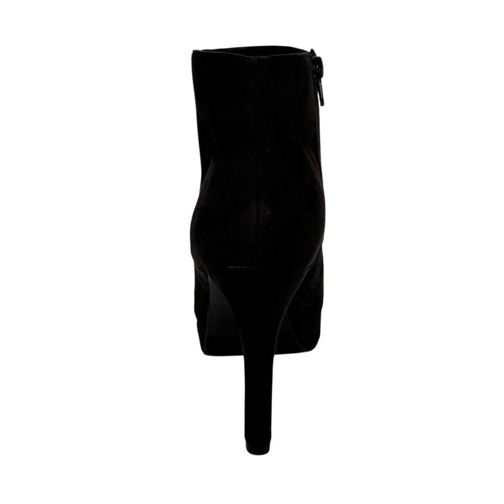 BCBGeneration Jeanne Black Microsuede Womens Heel Ankle Boots Size 11M - Picture 4 of 11